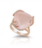 Effy Jewlery 14K Rose Gold Diamond and Rose Quartz Ring, 16.45 TCW Ring size 7