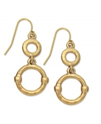 Round out your look. Always iconic, this Lauren by Ralph Lauren style features cut-out circles in 14k gold-plated mixed metal. Approximate drop: 2 inches. Round out your look. Always iconic, this Lauren by Ralph Lauren style features cut-out circles in 14k gold-plated mixed metal. Approximate drop: 2 inches.