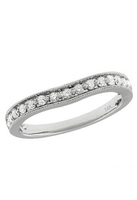 Effy Jewlery 14K White Gold Diamond Contour Band, .24 TCW Ring size 7 Effy Jewlery 14K White Gold Diamond Contour Band, .24 TCW Ring size 7
