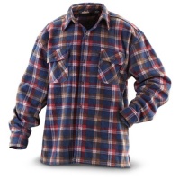 Guide Gear Fleece CPO Shirt Plaid, DEEP CLARET, M