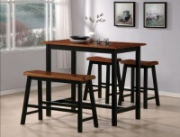 Crown Mark Tyler 4-Piece Counter Height Table Set Crown Mark Tyler 4-Piece Counter Height Table Set