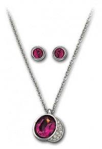 Swarovski Rhodium and Crystal Gloria Amethyst Set Swarovski Rhodium and Crystal Gloria Amethyst Set