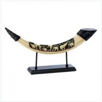 Lucky Elephants Tusk Sculpture Ivory African Art Decor Lucky Elephants Tusk Sculpture Ivory African Art Decor