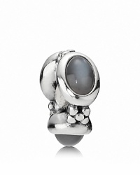 PANDORA's sterling silver and grey moonstone charm adds cool tones to your bracelet. PANDORA's sterling silver and grey moonstone charm adds cool tones to your bracelet.