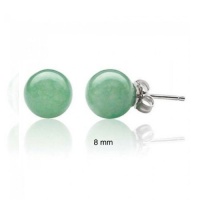 Bling Jewelry 925 Sterling Silver Jade Gemstone Ball Stud Earrings 8mm Bling Jewelry 925 Sterling Silver Jade Gemstone Ball Stud Earrings 8mm