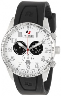 Calibre Men's SC-4R4-04-001 Recruit Stainless Steel Black Rubber Band Chronograph Date Watch Calibre Men's SC-4R4-04-001 Recruit Stainless Steel Black Rubber Band Chronograph Date Watch
