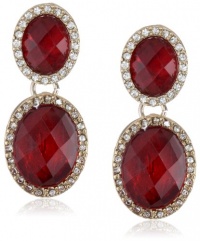 Anne Klein Merry and Bright Gold-Tone Pave Post Drop Earrings Anne Klein Merry and Bright Gold-Tone Pave Post Drop Earrings