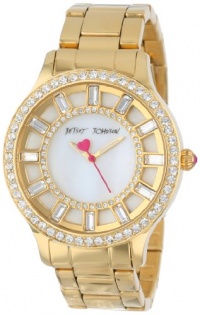 Betsey Johnson Women's BJ00157-19 Analog Gold Baguette Crystal Dial Watch Betsey Johnson Women's BJ00157-19 Analog Gold Baguette Crystal Dial Watch