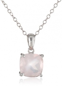 Sterling Silver 8mm Cushion Gemstone Solitaire Pendant Sterling Silver 8mm Cushion Gemstone Solitaire Pendant