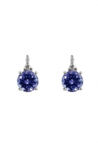 Effy Jewlery Tanzanite and Diamond Earrings, 1.04 TCW