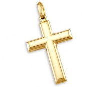 14k Yellow Gold Cross Crucifix Pendant Charm Plain 14k Yellow Gold Cross Crucifix Pendant Charm Plain