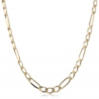 Men's 14k Yellow Gold 4.6mm Italian Figaro Chain Necklace, 20