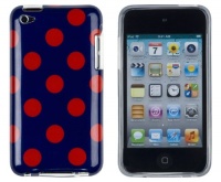 Blue/Red Polka Dot Flexible TPU Gel Case with Clear Sides for Apple iPod Touch 4, 4G (4th Generation) Blue/Red Polka Dot Flexible TPU Gel Case with Clear Sides for Apple iPod Touch 4, 4G (4th Generation)