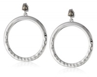 Judith Jack Linked In Sterling Silver Hammered Ring Drop Earrings Judith Jack Linked In Sterling Silver Hammered Ring Drop Earrings