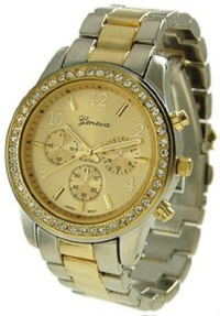 Geneva Platinum Women's 9073.TwoTone Silver Plastic Quartz Watch with Silver Dial Geneva Platinum Women's 9073.TwoTone Silver Plastic Quartz Watch with Silver Dial