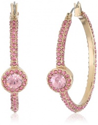 Betsey Johnson Iconic Pinkalicious Crystal Hoop Earrings Betsey Johnson Iconic Pinkalicious Crystal Hoop Earrings
