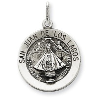 Sterling Silver Antiqued San Juan Los Lagos Medal. Metal Wt- 2g Sterling Silver Antiqued San Juan Los Lagos Medal. Metal Wt- 2g
