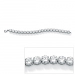 PalmBeach Jewelry 42.00 TCW Round Cubic Zirconia Platinum Plated Tennis Bracelet 7 1/4 PalmBeach Jewelry 42.00 TCW Round Cubic Zirconia Platinum Plated Tennis Bracelet 7 1/4
