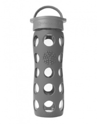 Lifefactory 16-Ounce Glass Beverage Bottle, Graphite Lifefactory 16-Ounce Glass Beverage Bottle, Graphite