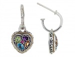 Balissima By Effy Collection Sterling Silver and 18k Yellow Gold 1.15 cttw Multicolor Earrings