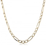Men's 14k Yellow Gold 4.6mm Italian Figaro Chain Necklace, 20