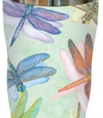 Tree-Free Greetings 77016 Dragonflies Collectible Art Sip 'N Go Travel Tumbler, 16-Ounce, Stainless Steel, Multicolored