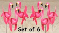 6 Mini Pink Flamingoes Whirly-gig twirling Wings Lawn Ornaments 6 Mini Pink Flamingoes Whirly-gig twirling Wings Lawn Ornaments