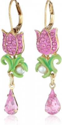 Betsey Johnson Fairyland Rose Drop Earrings Betsey Johnson Fairyland Rose Drop Earrings