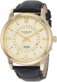 Stuhrling Original Men's 345.333531 Classic Ascot Jupiter Swiss Quartz Day and Date Gold Tone Watch Stuhrling Original Men's 345.333531 Classic Ascot Jupiter Swiss Quartz Day and Date Gold Tone Watch