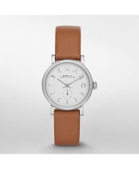 Marc by Marc Jacobs MBM1270 Baker Mini silver tone Tan Leather Watch Marc by Marc Jacobs MBM1270 Baker Mini silver tone Tan Leather Watch