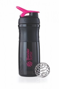 BlenderBottle SportMixer, Black/Pink, 28 Ounce BlenderBottle SportMixer, Black/Pink, 28 Ounce