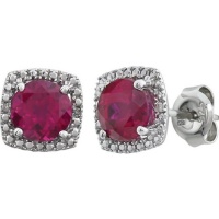 CleverEve 2014 Designer Series One Pair of Halo-Styled Sterling Silver & .015 ct tw Diamond Button Earrings w/ 6mm Synthesized Center Stone in Your Choice of Sapphire, Amethyst, Aquamarine, Citrine, Emerald, Pearl, Garnet, Opal, Peridot, Ruby, Blue Topaz, CleverEve 2014 Designer Series One Pair of Halo-Styled Sterling Silver & .015 ct tw Diamond Button Earrings w/ 6mm Synthesized Center Stone in Your Choice of Sapphire, Amethyst, Aquamarine, Citrine, Emerald, Pearl, Garnet, Opal, Peridot, Ruby, Blue Topaz,