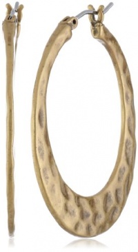 Lucky Brand Large Gold-Tone Hammered Hoop Earrings Lucky Brand Large Gold-Tone Hammered Hoop Earrings