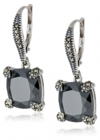 Judith Jack Aurora Sterling Silver, Marcasite and Hematite Drop Earrings