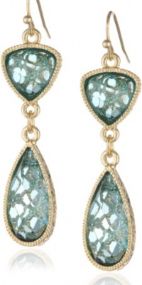 1928 Jewelry Aqua Verde Gold-Tone Light Aqua Drop Earrings 1928 Jewelry Aqua Verde Gold-Tone Light Aqua Drop Earrings