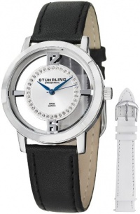 Stuhrling Original Women's 388L2.SET.01 Winchester Tiara Stainless Steel and Swarovski Crystal Watch with Additional Leather Strap Stuhrling Original Women's 388L2.SET.01 Winchester Tiara Stainless Steel and Swarovski Crystal Watch with Additional Leather Strap