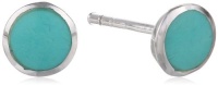 Sterling Silver Petite Inlay Round Studs Sterling Silver Petite Inlay Round Studs