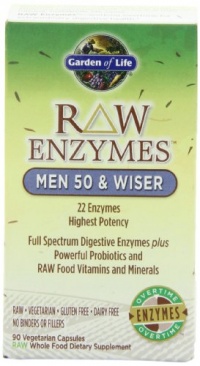 Garden of Life Raw Enzymes Men 50 and Wiser 90 Capsules Garden of Life Raw Enzymes Men 50 and Wiser 90 Capsules