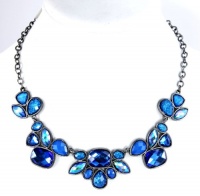 Style&co. Necklace, Hematite-Tone Blue Bead Frontal Necklace Style&co. Necklace, Hematite-Tone Blue Bead Frontal Necklace