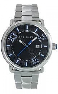 Ted Baker Men's TE3033 Quality Time Round Blue Dial and Details Bracelet Watch Ted Baker Men's TE3033 Quality Time Round Blue Dial and Details Bracelet Watch