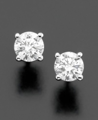Diamond studs add the perfect amount of elegance to every look. Whether you're accenting an evening look or dressing casually for the weekend, these earrings are the perfect accessory choice. Featuring round-cut diamond earrings (1/2 ct. t.w.) set in 14k white gold. Diamond studs add the perfect amount of elegance to every look. Whether you're accenting an evening look or dressing casually for the weekend, these earrings are the perfect accessory choice. Featuring round-cut diamond earrings (1/2 ct. t.w.) set in 14k white gold.