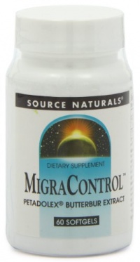 Source Naturals Migra Control, Butterbur, 50mg, 60 Softgels Source Naturals Migra Control, Butterbur, 50mg, 60 Softgels