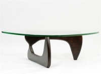 LexMod Isamu Noguchi Coffee Table with Dark Walnut Base LexMod Isamu Noguchi Coffee Table with Dark Walnut Base