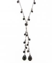 An intricate, yet delicate, drop design defines 2028's jet crystal necklace. Crafted in hematite tone mixed metal, it's versatile style makes it appropriate for daytime or evening. Approximate length: 16 inches + 3-inch extender. An intricate, yet delicate, drop design defines 2028's jet crystal necklace. Crafted in hematite tone mixed metal, it's versatile style makes it appropriate for daytime or evening. Approximate length: 16 inches + 3-inch extender.