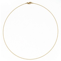 CleverEve Designer Series 14K Yellow Gold Twisted Wire 0.5mm Necklace 16