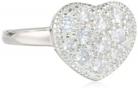 Sterling Silver Simulated Diamond Heart Ring