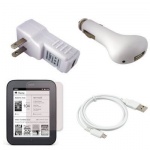 USB Car Charger, USB Wall / Travel Charger, Screen Protector / Guard and USB Data Cable with Fishbond Key Chain for the Barnes and Noble Nook Simple Touch Reader (2nd Edition) USB Car Charger, USB Wall / Travel Charger, Screen Protector / Guard and USB Data Cable with Fishbond Key Chain for the Barnes and Noble Nook Simple Touch Reader (2nd Edition)