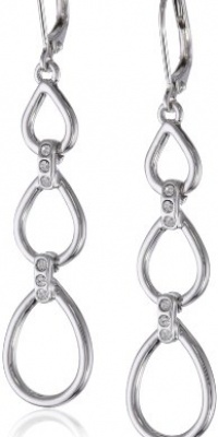 T Tahari Essentials Triple Link with Crystal Drop Earrings