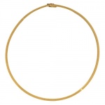 CleverEve Luxury Series 3.2mm 14K Yellow Gold Flat Omega Chain 2