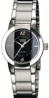Casio Women's LTP1230D-1C Stainless-Steel Quartz Watch with Black Dial Casio Women's LTP1230D-1C Stainless-Steel Quartz Watch with Black Dial